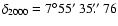 $\delta_{2000}=7^\circ55\hbox{$^\prime$ }35\hbox{$.\!\!^{\prime\prime}$ }76$