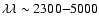 $\lambda\lambda \sim 2300{-}5000$