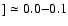 $]\simeq 0.0 {-} 0.1$
