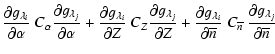 $\displaystyle \frac{\partial g_{\lambda_i}}{\partial \alpha} ~C_{\alpha}
\frac{...
...ine{n}}~ C_{\overline{n}}~
\frac{\partial g_{\lambda_j}}{\partial \overline{n}}$