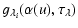$\displaystyle g_{\lambda_i}(\alpha(u),\tau_{\lambda})$