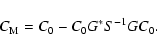 \begin{displaymath}C_{\rm M} = C_0-C_0G^{*}S^{-1} G C_0.
\end{displaymath}