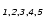 $\mathsfsl{_{1,2,3,4,5}}$