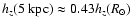 $h_z(5\ {\rm kpc})\approx 0.43h_z(R_\odot)$