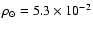 $\rho_\odot=5.3\times 10^{-2}$