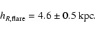 \begin{displaymath}h_{R,{\rm flare}}=4.6\pm 0.5\ {\rm kpc}.
\end{displaymath}