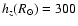 $h_z(R_\odot )=300$