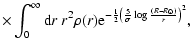$\displaystyle \times
\int _0^\infty {\rm d}r\ r^2
\rho (r){\rm e}^{-\frac{1}{2}\left(\frac{5}{\sigma }\log
\frac{(R-R_\odot)}{r}\right)^2},$