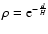 $\rho={\rm e}^{-\frac{d}{H}}$