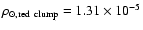$\rho_{\odot, {\rm red\ clump}}=1.31\times 10^{-5}$