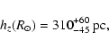 \begin{displaymath}h_z(R_\odot)=310^{+60}_{-45}\ {\rm pc}
,\end{displaymath}
