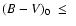 $(B-V)_0~\leq~$