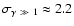 $\sigma_{\gamma ~\gg~ 1} \approx 2.2$
