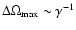 $\Delta \Omega_{{\rm max}} \sim \gamma^{-1}$