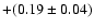 $+(0.19 \pm 0.04)$