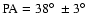 $\rm PA= 38\hbox{$^\circ$ }\pm3\hbox{$^\circ$ }$
