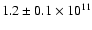 $1.2\pm0.1\times 10^{11}$
