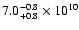 $7.0 _{+0.8}^{-0.8}\times 10^{10}$