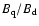 $B_{\rm q}/B_{\rm d}$