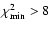 $\chi^2_{\rm min}>8$