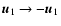 $\vec{u}_1\rightarrow -\vec{u}_1$