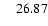 $\ensuremath{\phantom{00}} 26.87$