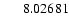 $\ensuremath{\phantom{000}} 8.02681$