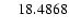 $\ensuremath{\phantom{00}} 18.4868$