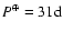 $P^{\oplus} = 31\rm d $