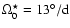 $\Omega^{\star}_{0}= \rm 13^{\circ}/d$