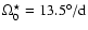 $\Omega^{\star}_{0}=\rm 13.5^{\circ}/d$