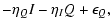 $\displaystyle -\eta_QI-\eta_IQ+\epsilon_Q,$