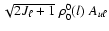 $\sqrt{2J_\ell+1}\;\rho^0_0(l)\;A_{u\ell}$