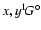 $x,y^1\!G^\circ$