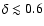 $\delta \lesssim 0.6$