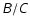 $\mathsfsl{B/C}$