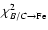 $\chi ^2_{B/C \rightarrow {\rm Fe}}$