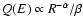 $Q(E)\propto R^{-\alpha}/\beta$
