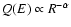 $Q(E)\propto R^{-\alpha}$