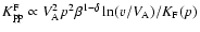 $K_{\rm pp}^{\rm F}\propto V_{\rm A}^2p^2
\beta^{1-\delta} \ln (v/V_{\rm A}) /K_{\rm F}(p)$