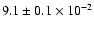 $9.1\pm0.1\times10^{-2}$