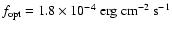 $f_{\rm opt} = 1.8\times10^{-4}\mbox{ erg cm}^{-2}\mbox{ s}^{-1}$