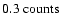 $0.3\mbox{ counts}$