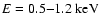 $E=0.5{-}1.2\mbox{ keV}$