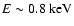 $E\sim0.8\mbox{ keV}$