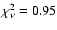$\chi_{\nu}^2=0.95$