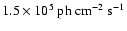$1.5\times 10^5\mbox{ ph cm}^{-2}\mbox{ s}^{-1}$