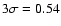 $3\sigma=0.54$