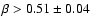 $\beta>0.51\pm0.04$