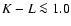 $K-L\la 1.0$